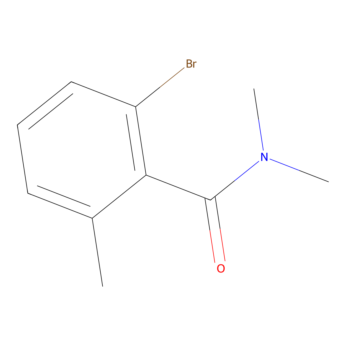 2-bromo-N,N,6-trimethylbenzamide molecular structure, CAS 1369885-60-8