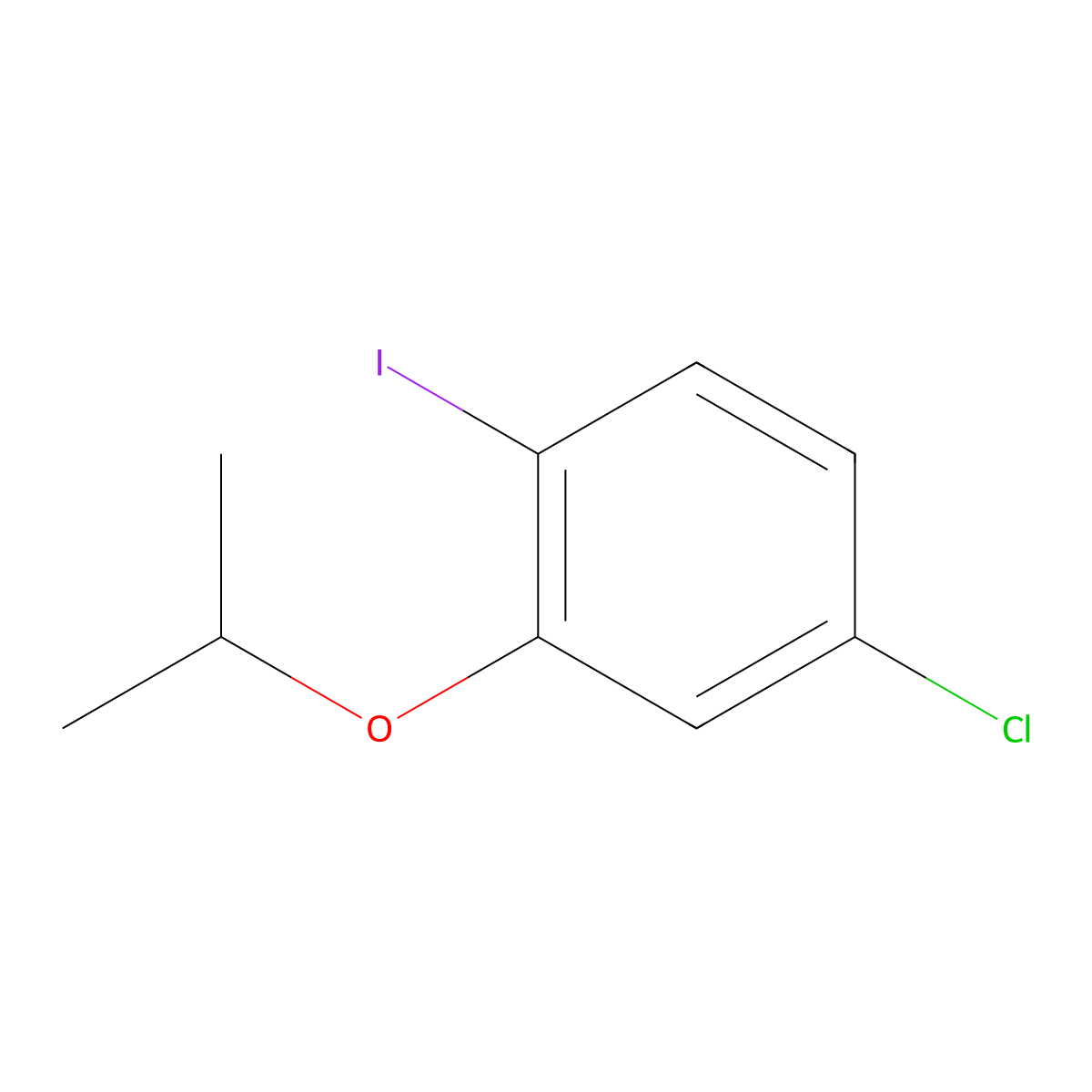 4-Chloro-1-iodo-2-isopropoxybenzene molecular structure, CAS 1369886-68-9