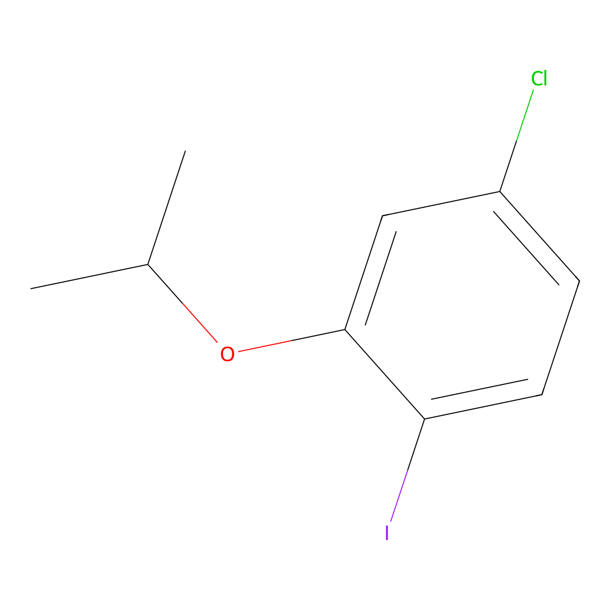 4-Chloro-1-iodo-2-isopropoxybenzene molecular structure, CAS 1369886-68-9