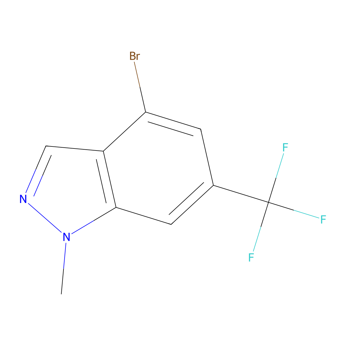 4-Bromo-1-methyl-6-(trifluoromethyl)-1H-indazole molecular structure, CAS 1369887-55-7