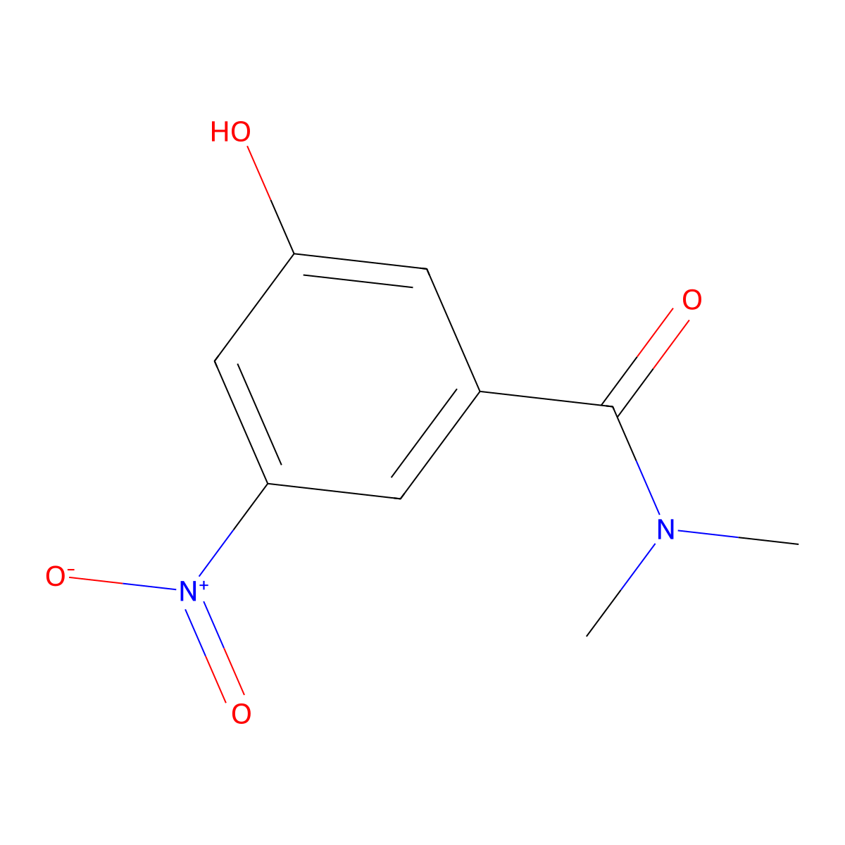 3-Hydroxy-N,N-dimethyl-5-nitrobenzamide molecular structure, CAS 1369887-78-4