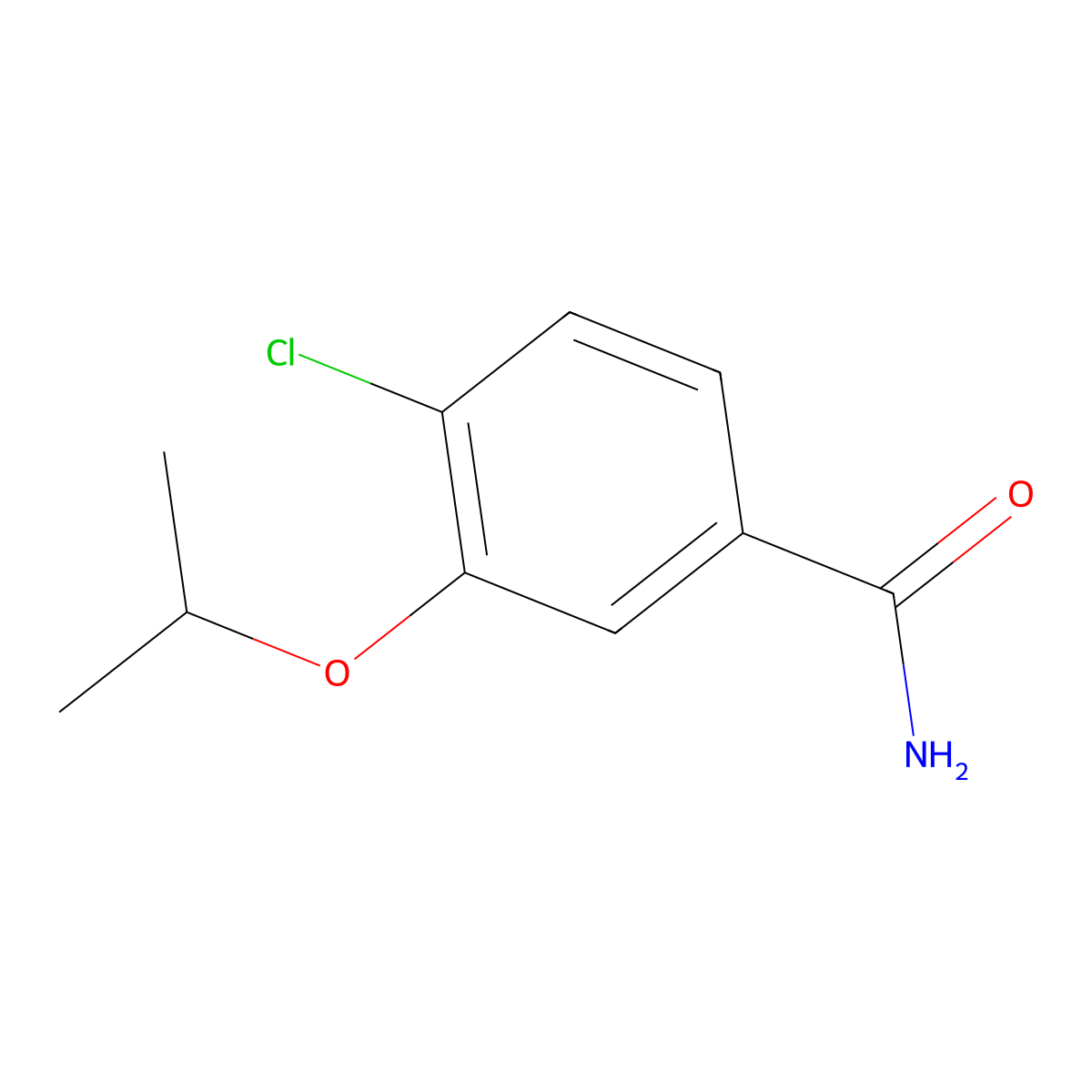 4-Chloro-3-(1-methylethoxy)benzamide molecular structure, CAS 1369888-57-2