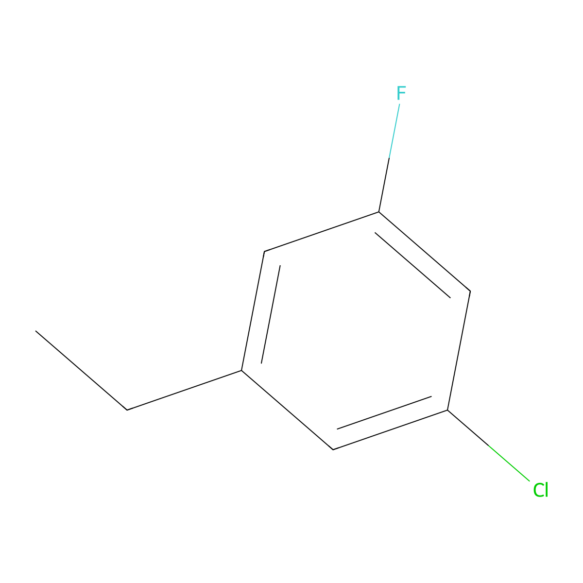 1-Chloro-3-ethyl-5-fluorobenzene molecular structure, CAS 1369888-98-1