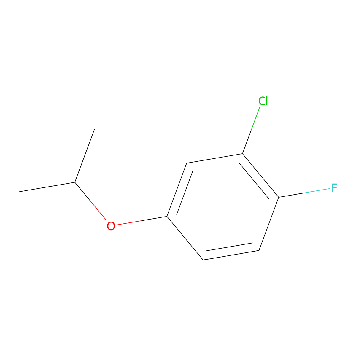 2-Chloro-1-fluoro-4-(propan-2-yloxy)benzene molecular structure, CAS 1369889-68-8