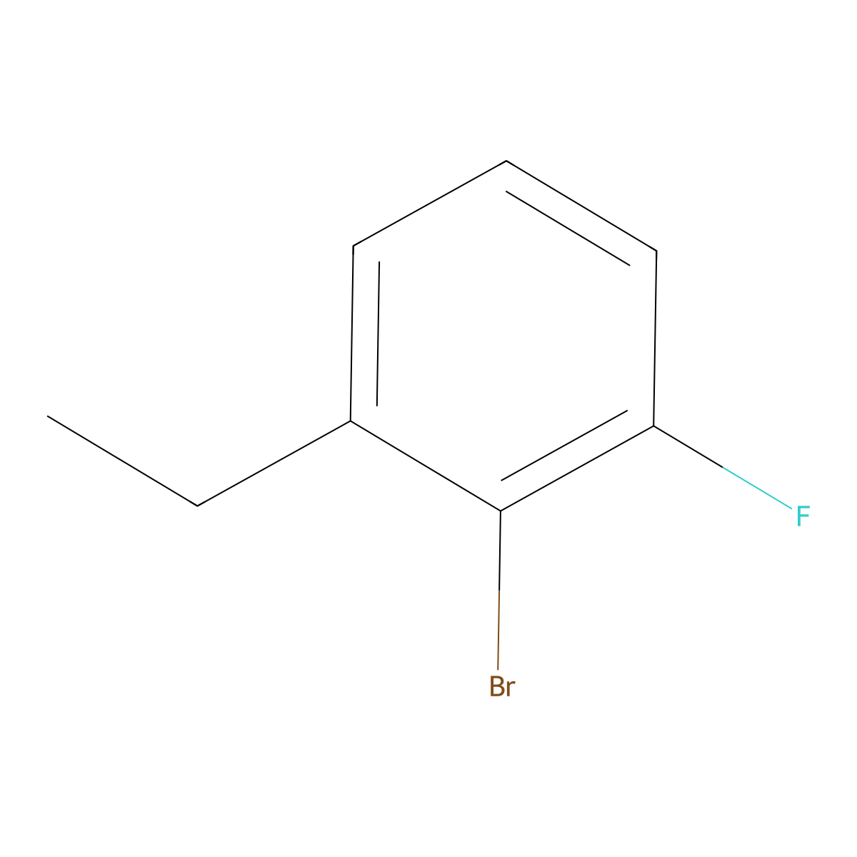 2-Bromo-1-ethyl-3-fluorobenzene molecular structure, CAS 1369889-90-6