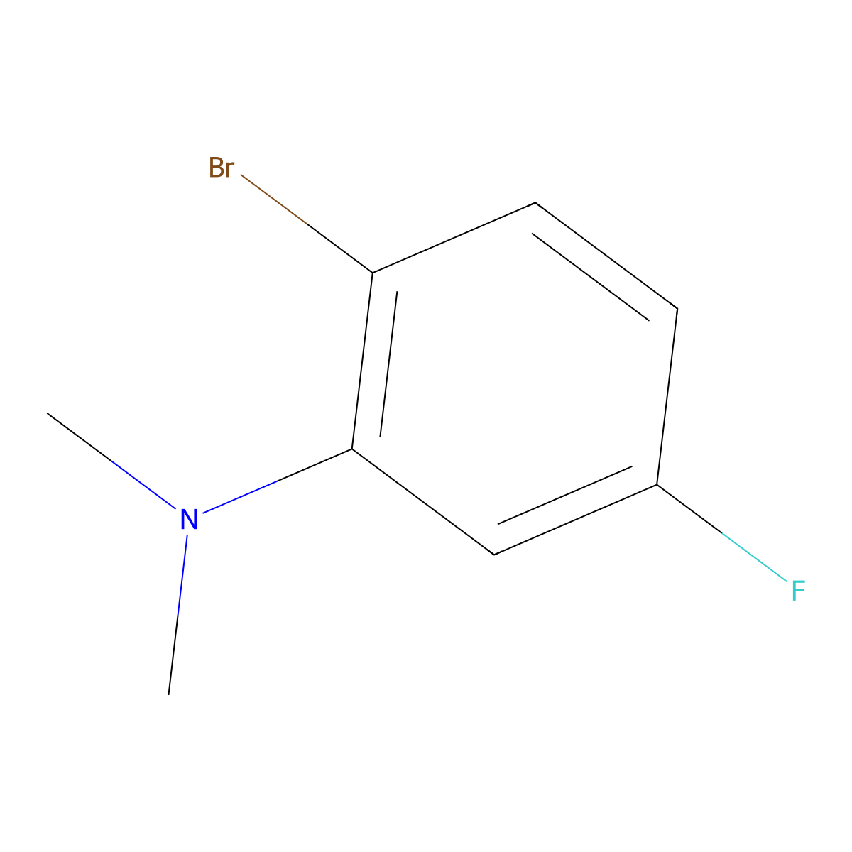 2-bromo-5-fluoro-N,N-dimethylaniline molecular structure, CAS 1369889-93-9