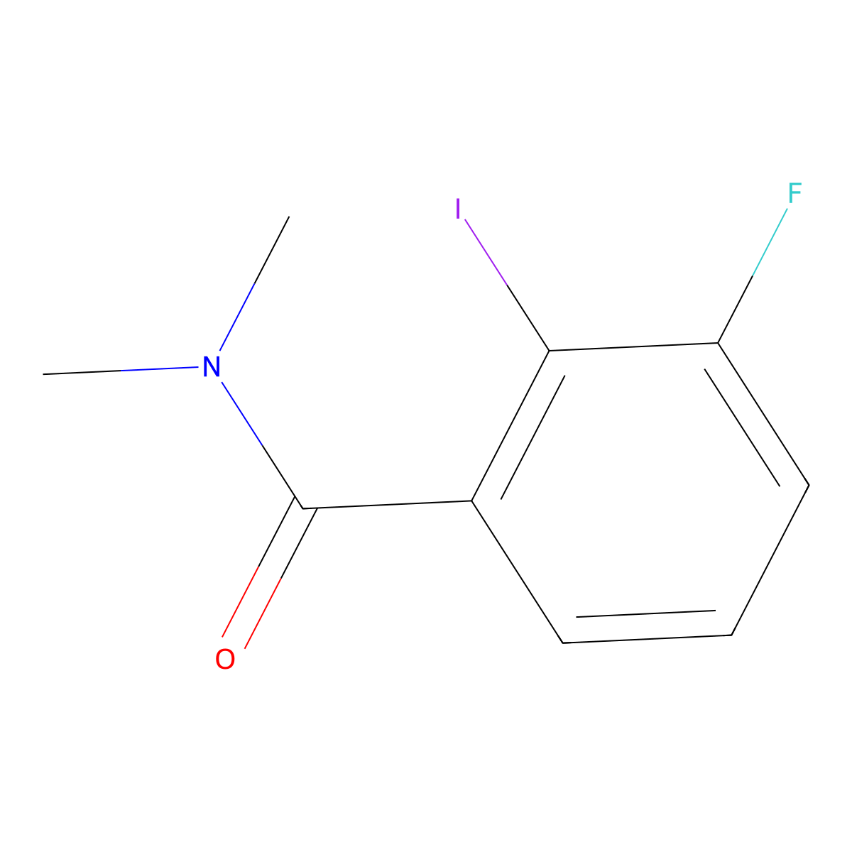 3-Fluoro-2-iodo-N,N-dimethylbenzamide molecular structure, CAS 1369889-99-5