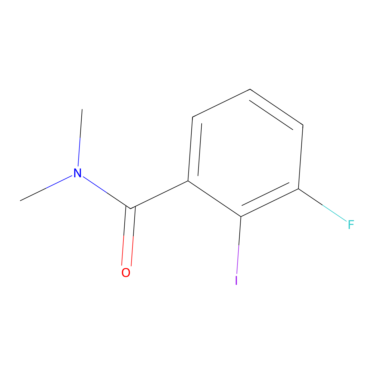 3-Fluoro-2-iodo-N,N-dimethylbenzamide molecular structure, CAS 1369889-99-5
