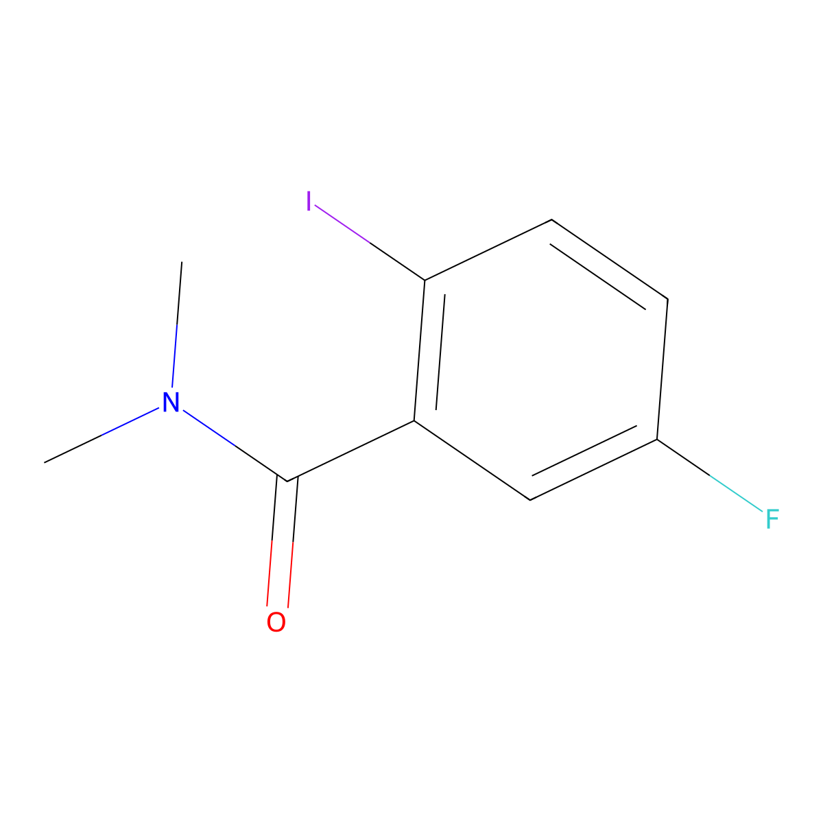 5-Fluoro-2-iodo-N,N-dimethylbenzamide molecular structure, CAS 1369890-09-4