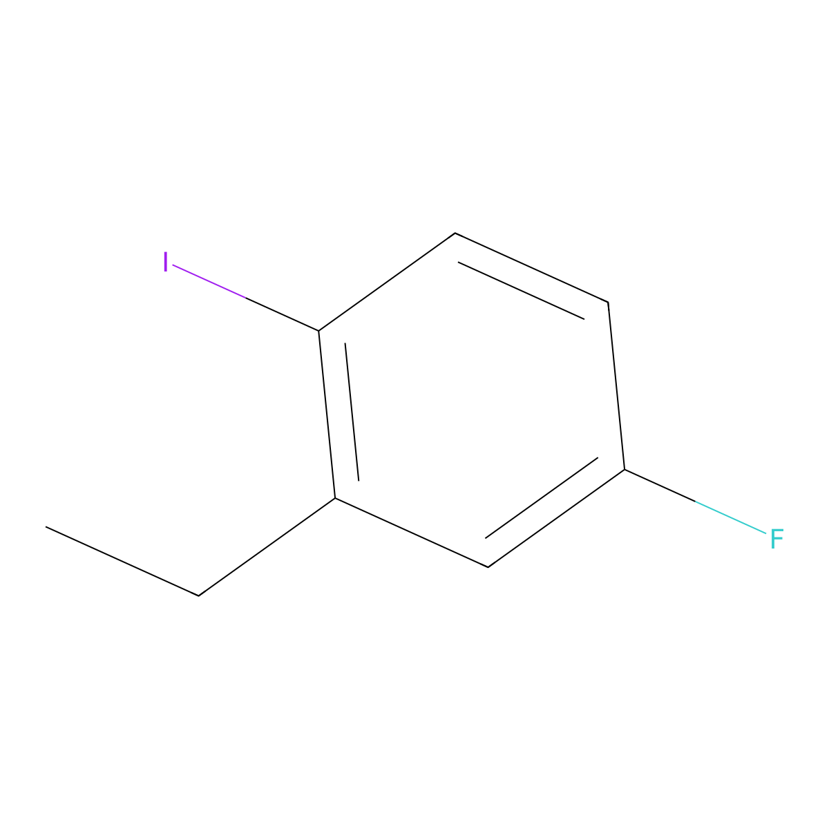 2-Ethyl-4-fluoro-1-iodobenzene molecular structure, CAS 1369890-15-2