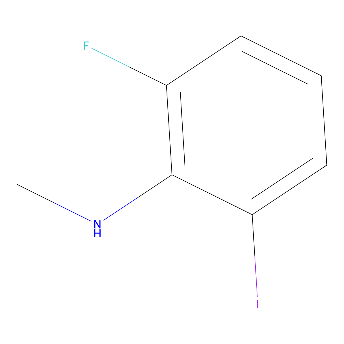 2-fluoro-6-iodo-N-methylaniline molecular structure, CAS 1369890-40-3