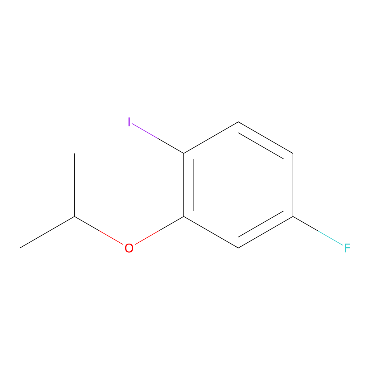 4-Fluoro-1-iodo-2-isopropoxybenzene molecular structure, CAS 1369890-46-9