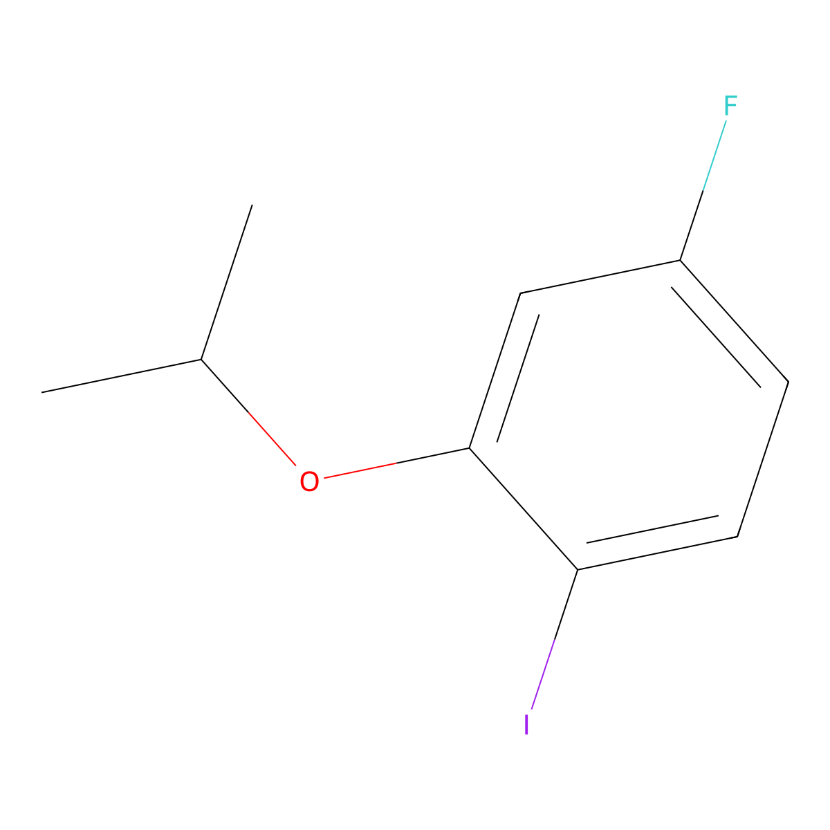 4-Fluoro-1-iodo-2-isopropoxybenzene molecular structure, CAS 1369890-46-9