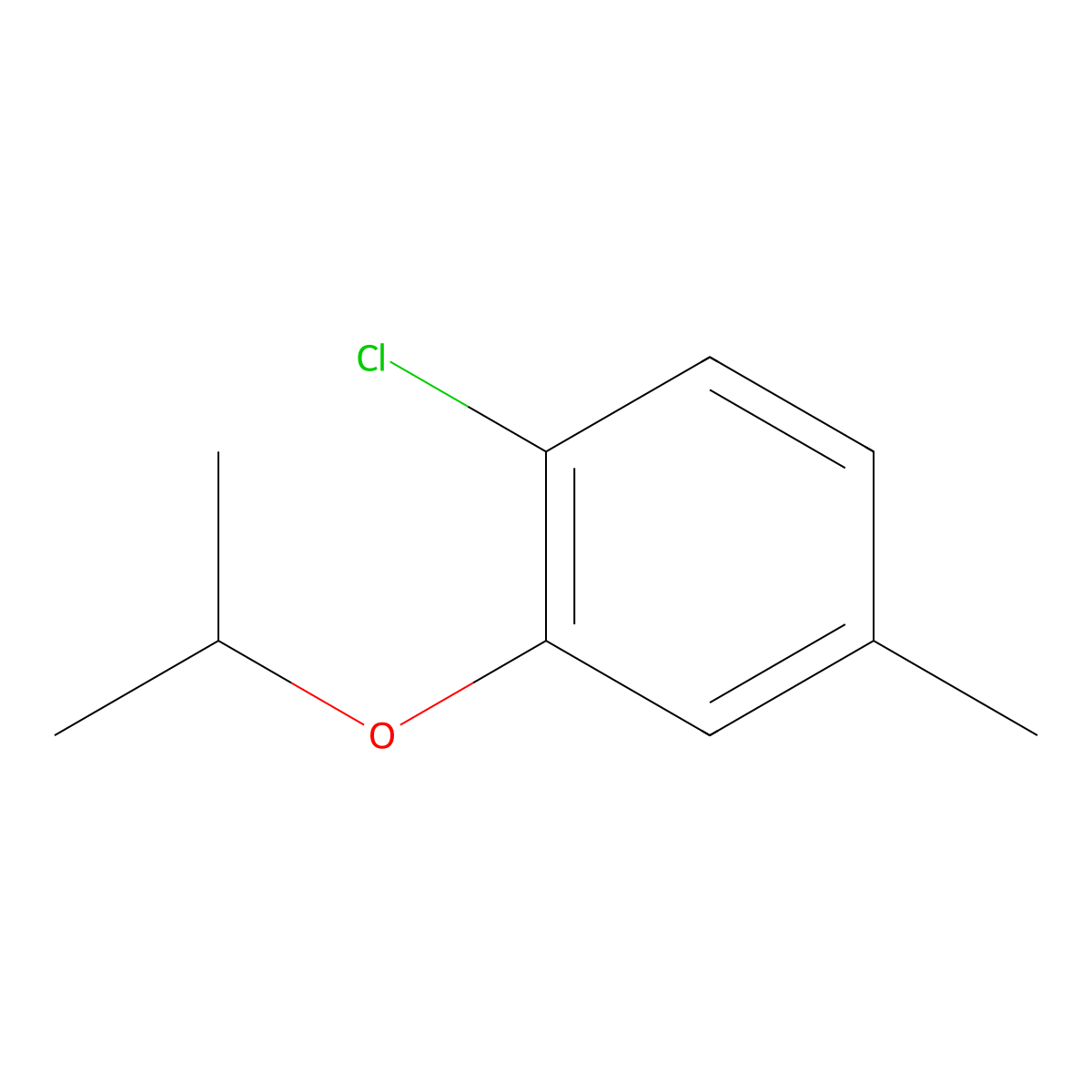 1-Chloro-2-isopropoxy-4-methylbenzene molecular structure, CAS 1369890-54-9