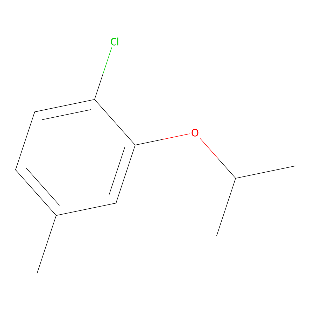 1-Chloro-2-isopropoxy-4-methylbenzene molecular structure, CAS 1369890-54-9