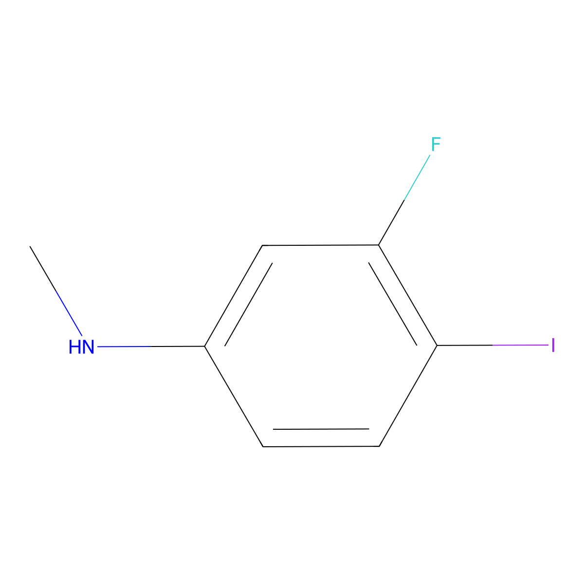 3-Fluoro-4-iodo-N-methylaniline molecular structure, CAS 1369890-65-2