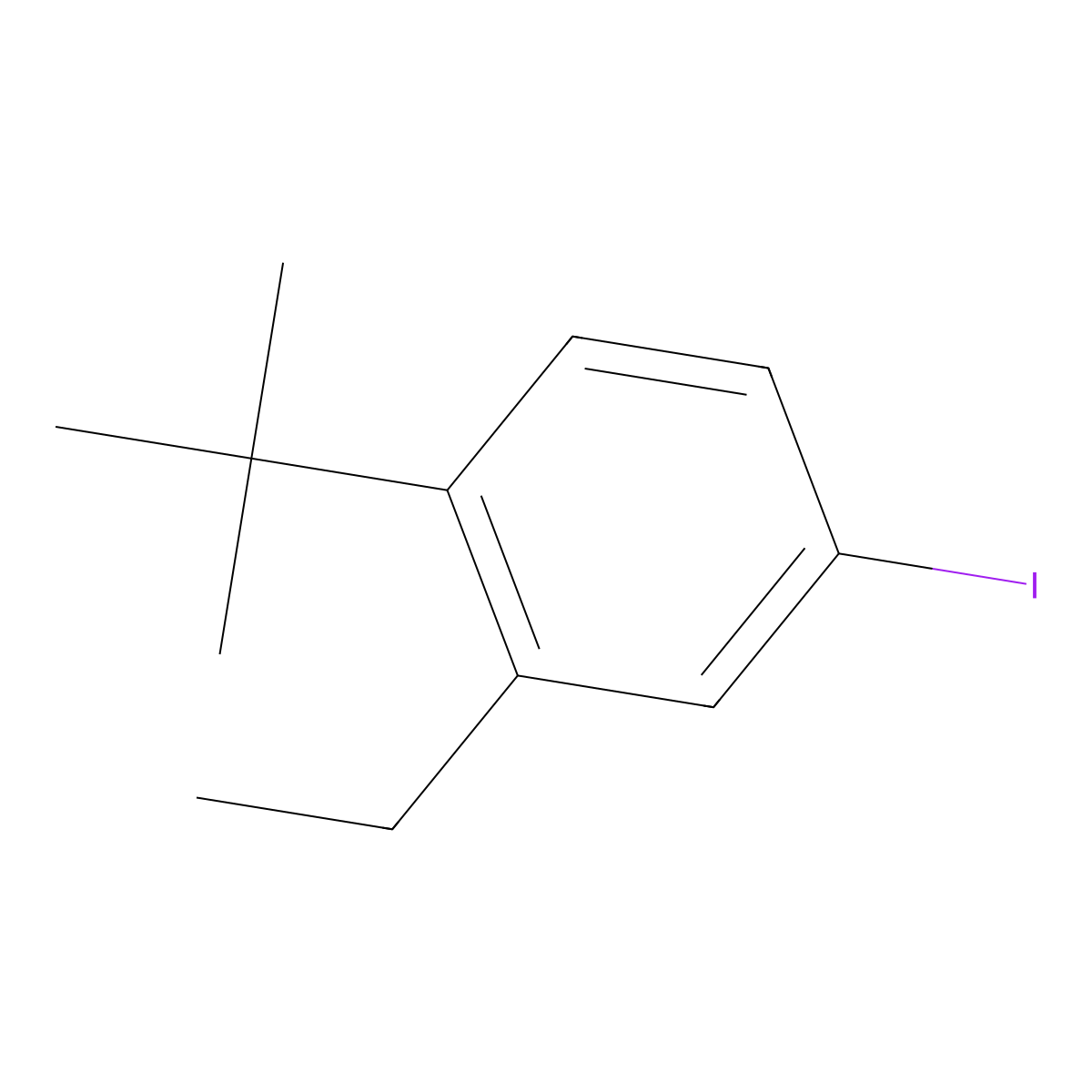 1-Tert-butyl-2-ethyl-4-iodobenzene molecular structure, CAS 1369891-13-3