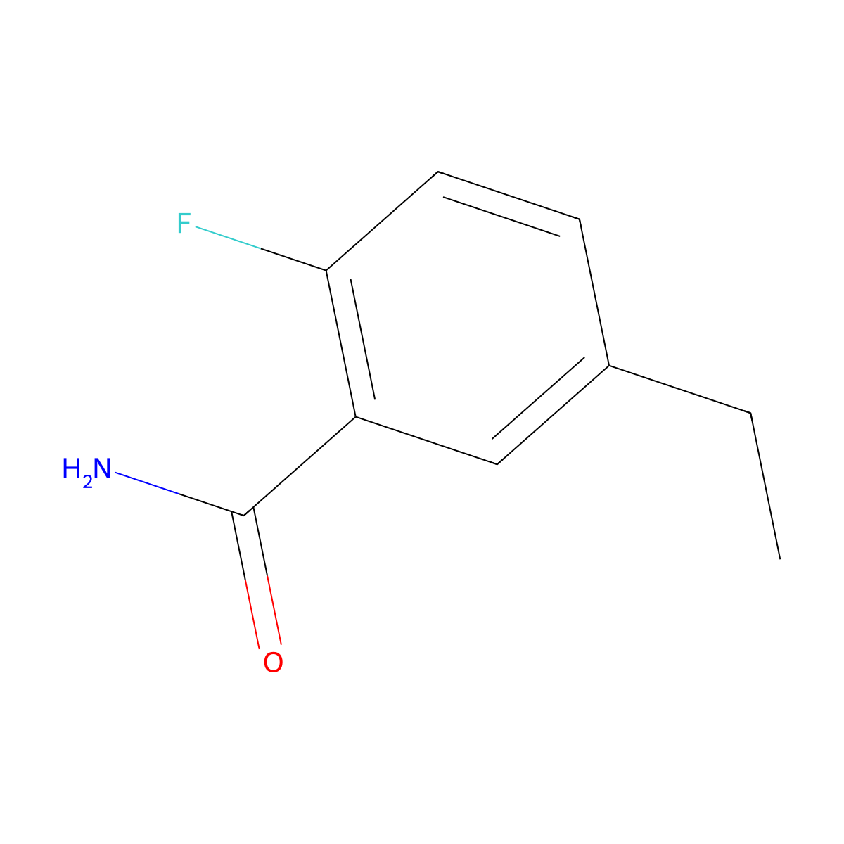 5-Ethyl-2-fluorobenzamide molecular structure, CAS 1369891-37-1