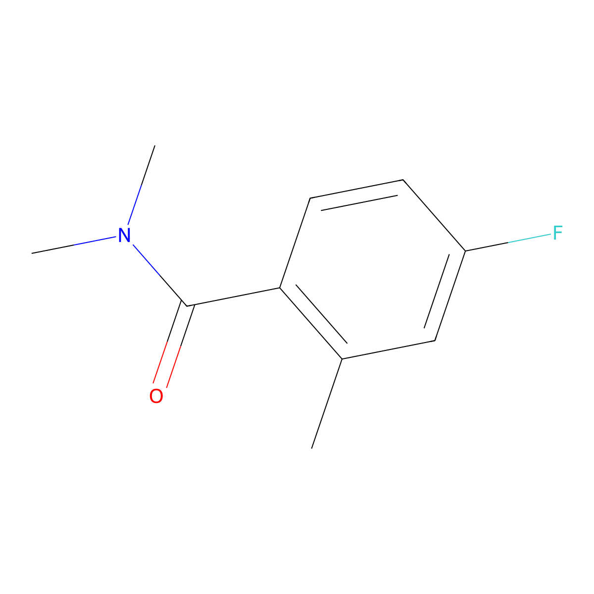 4-fluoro-N,N,2-trimethylbenzamide molecular structure, CAS 1369892-36-3
