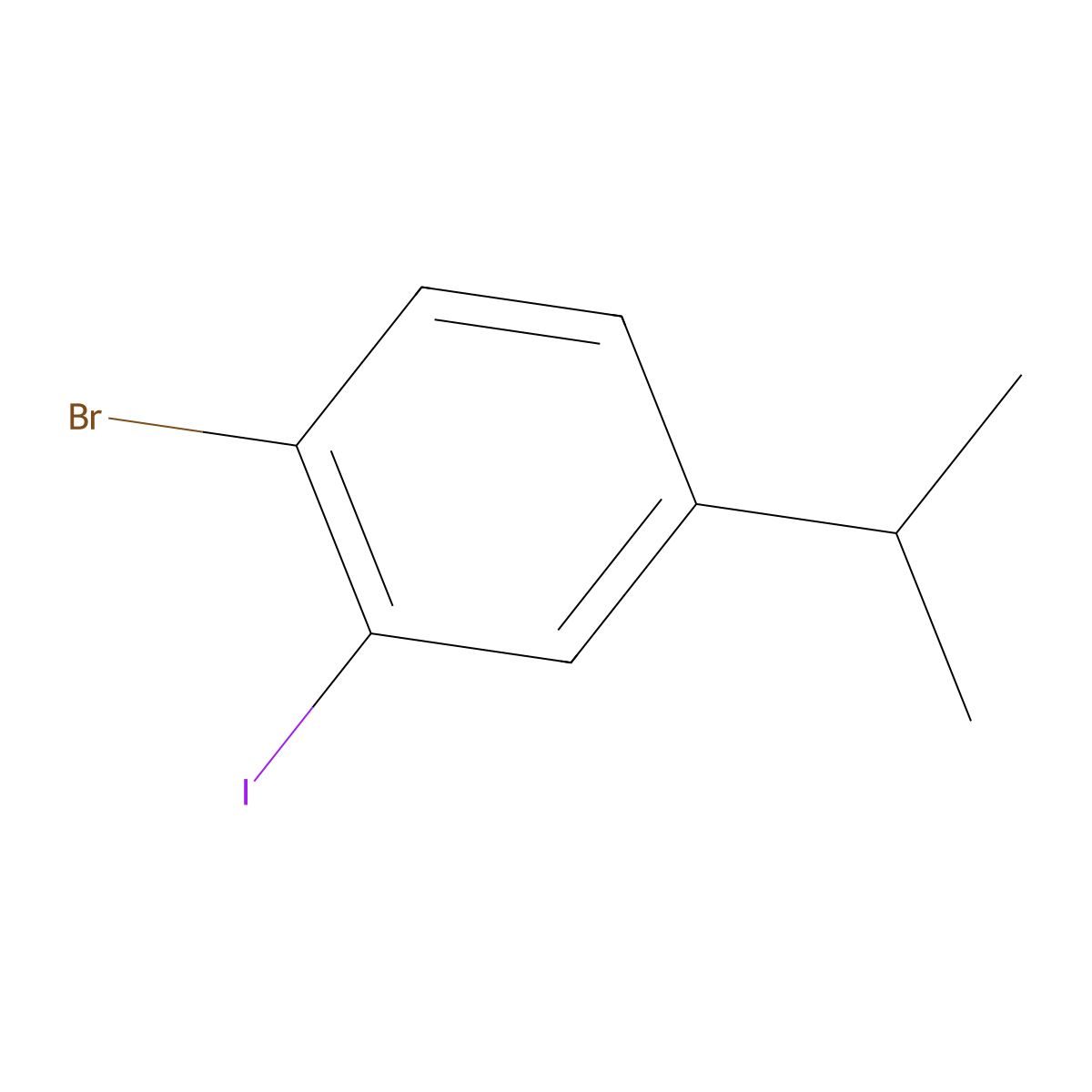 1-Bromo-2-iodo-4-isopropylbenZene molecular structure, CAS 1369893-47-9