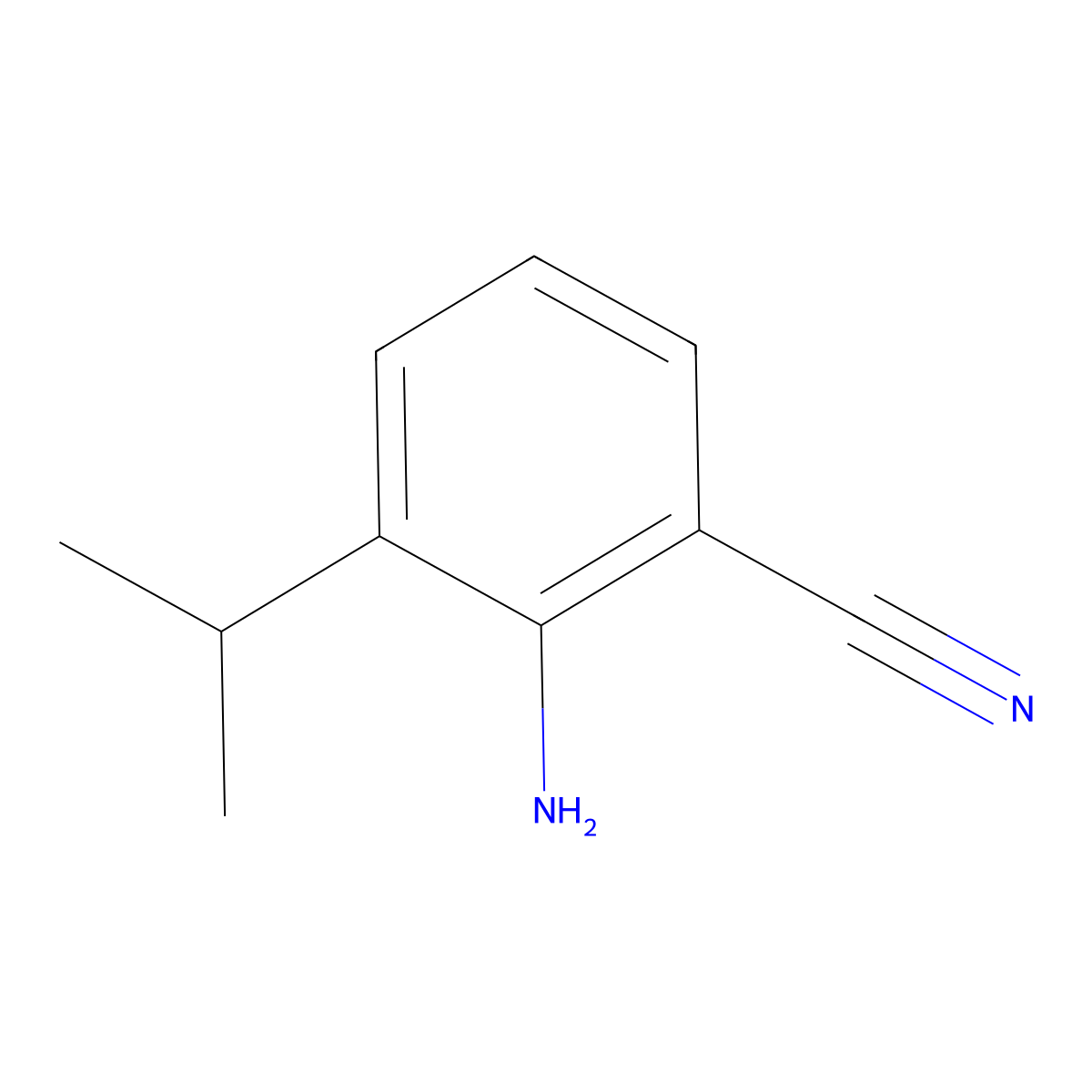 2-Amino-3-isopropylbenzonitrile molecular structure, CAS 1369893-57-1