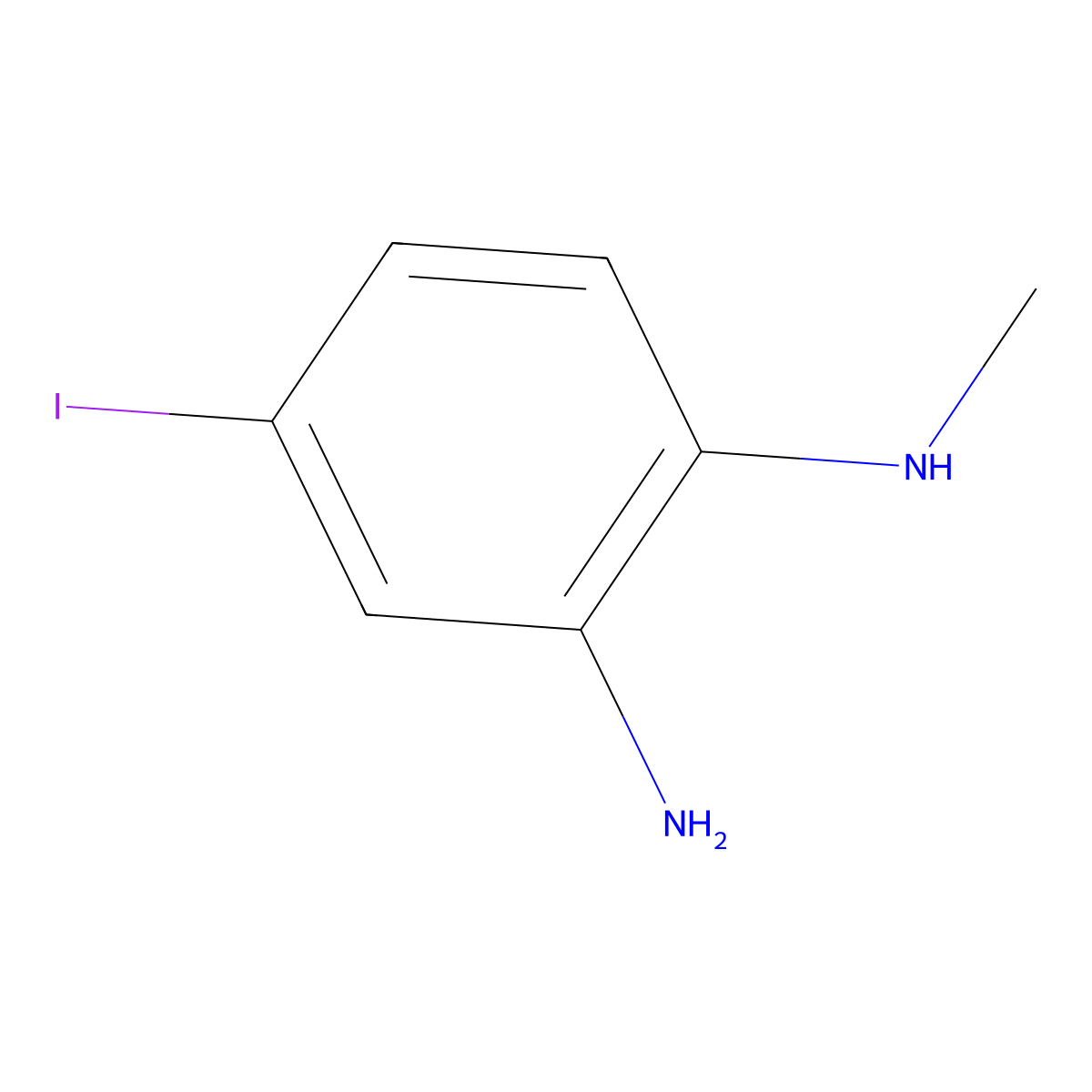 4-Iodo-N1-methylbenzene-1,2-diamine molecular structure, CAS 1369893-78-6