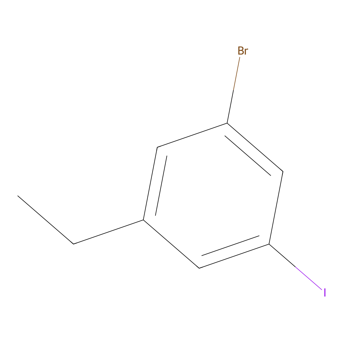 1-Bromo-3-ethyl-5-iodobenzene molecular structure, CAS 1369895-47-5