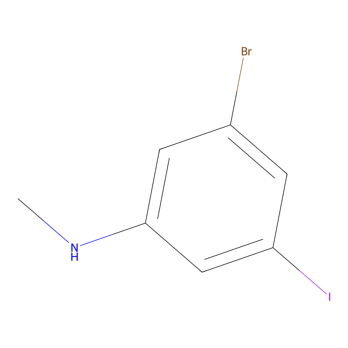 3-Bromo-5-iodo-N-methylaniline molecular structure, CAS 1369895-64-6