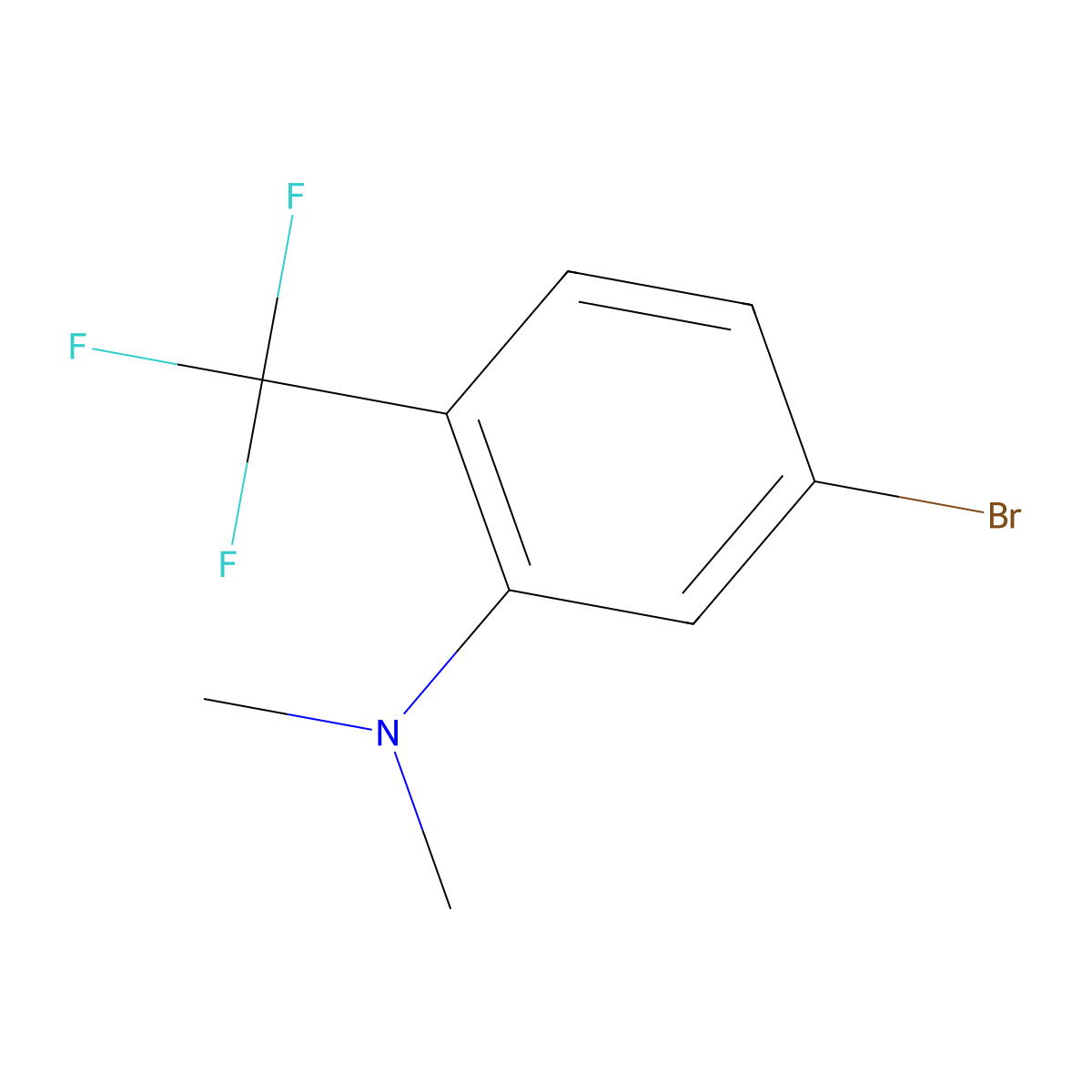 5-bromo-N,N-dimethyl-2-(trifluoromethyl)aniline molecular structure, CAS 1369896-01-4