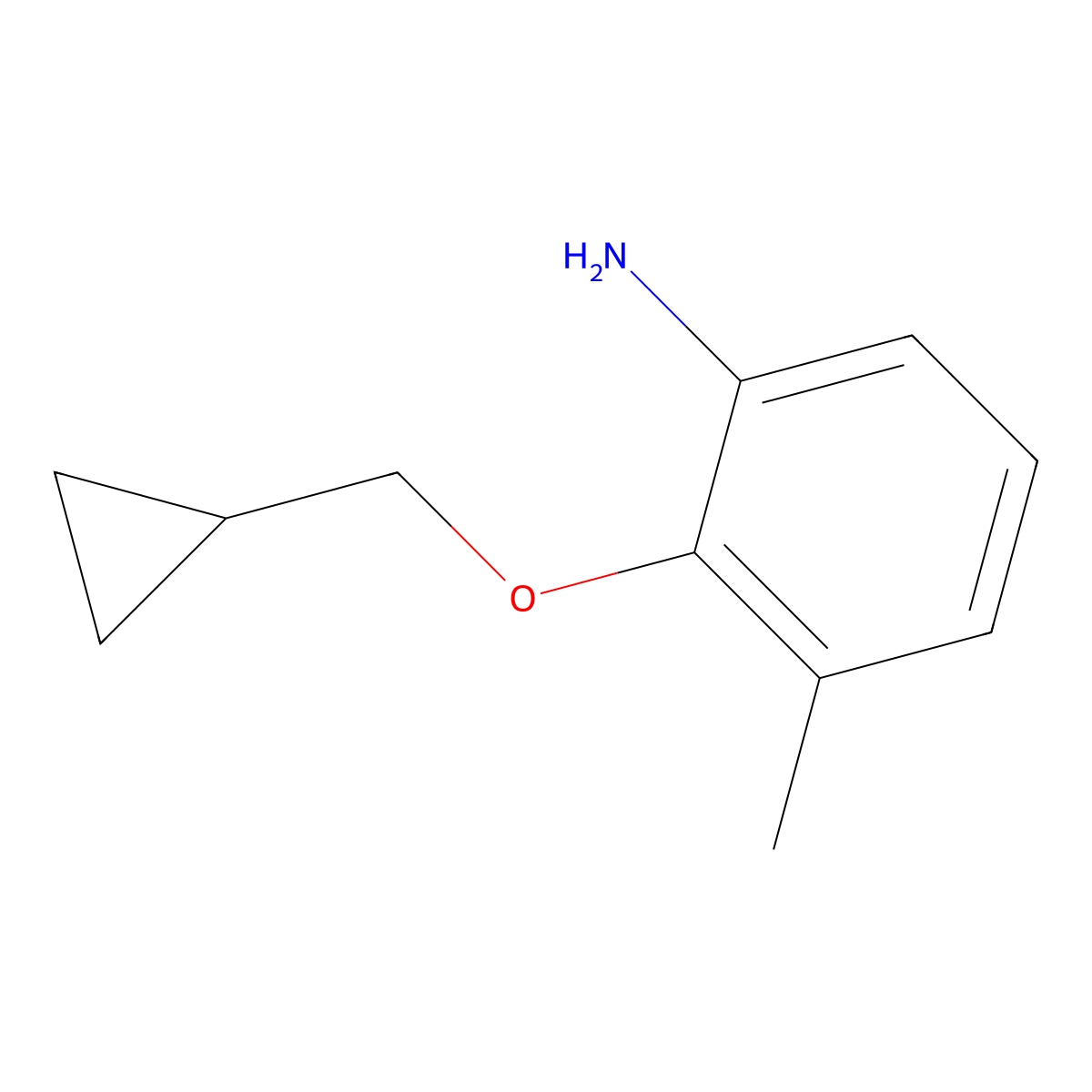 2-(Cyclopropylmethoxy)-3-methylaniline molecular structure, CAS 1369896-08-1