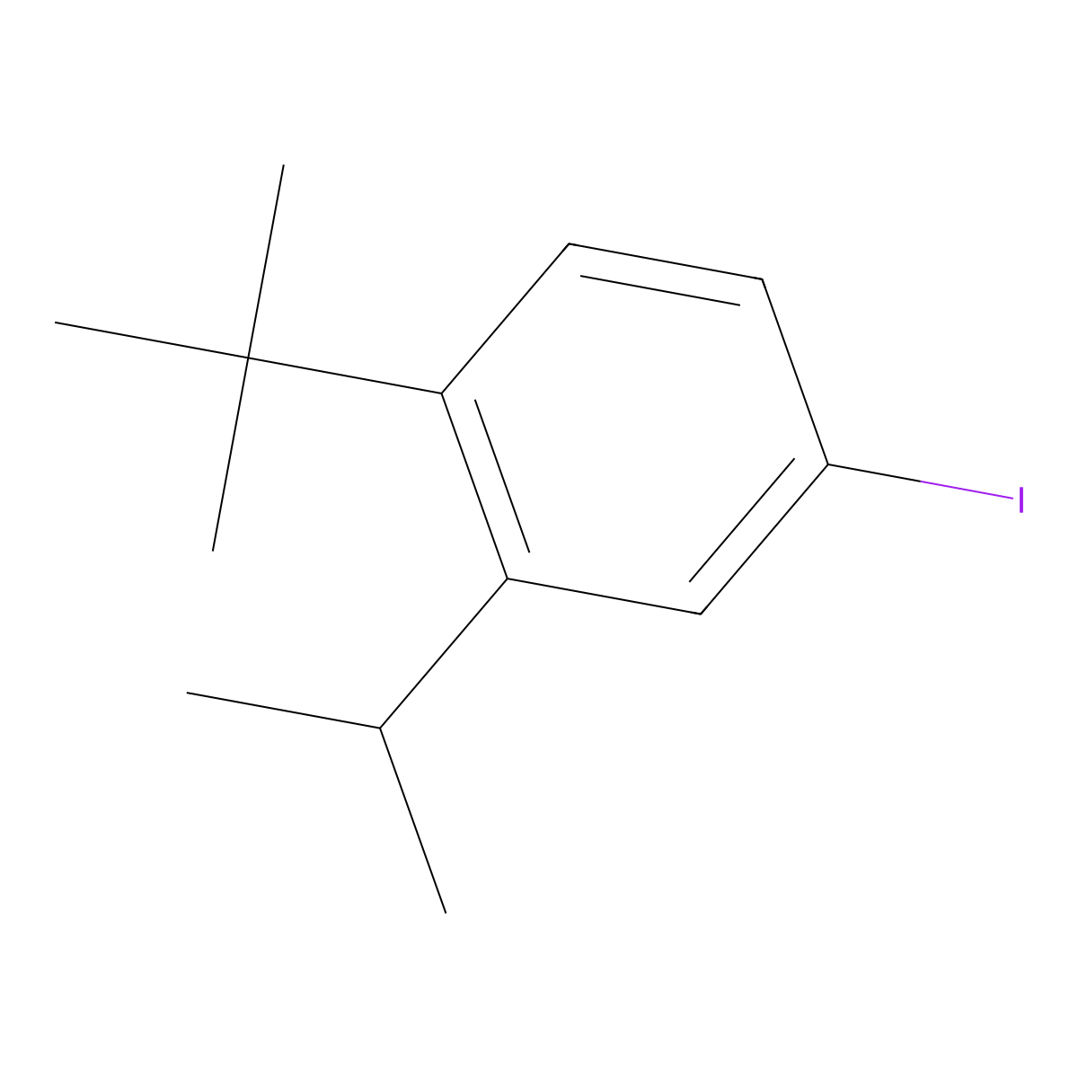 1-Tert-butyl-4-iodo-2-(propan-2-yl)benzene molecular structure, CAS 1369897-07-3