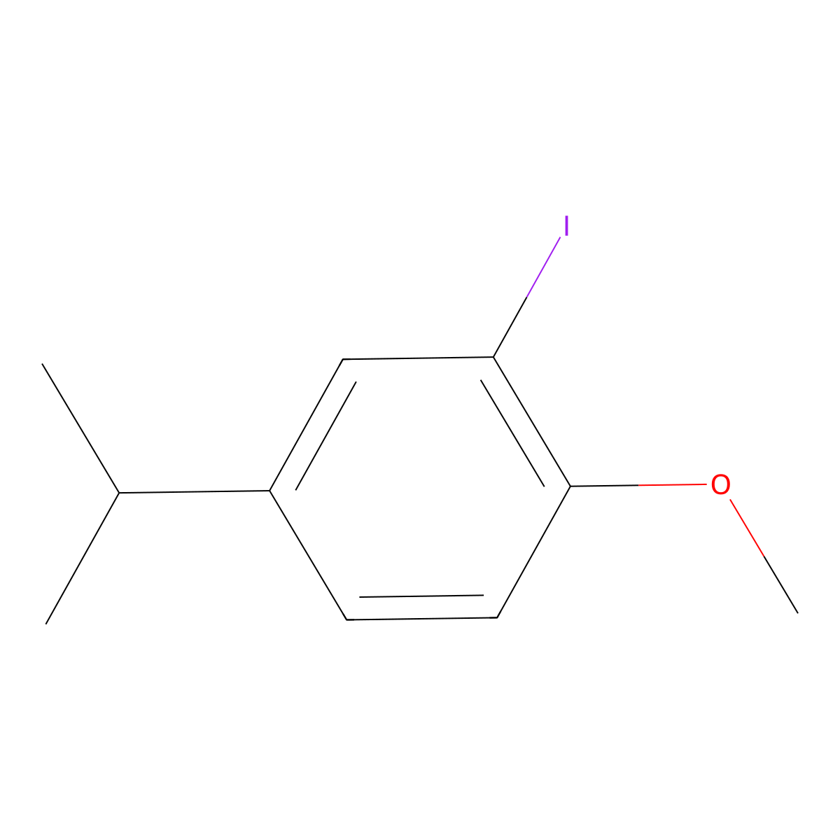 2-Iodo-4-isopropyl-1-methoxybenzene molecular structure, CAS 1369897-14-2