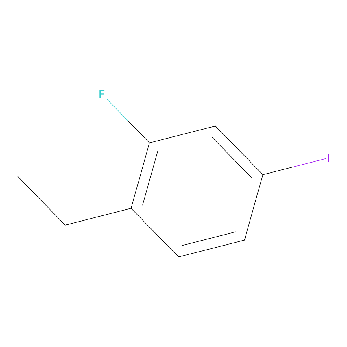 1-Ethyl-2-fluoro-4-iodobenzene molecular structure, CAS 1369898-32-7