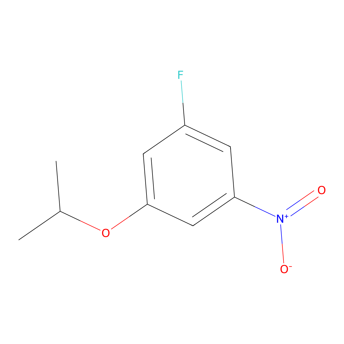 1-Fluoro-3-nitro-5-(propan-2-yloxy)benzene molecular structure, CAS 1369898-43-0