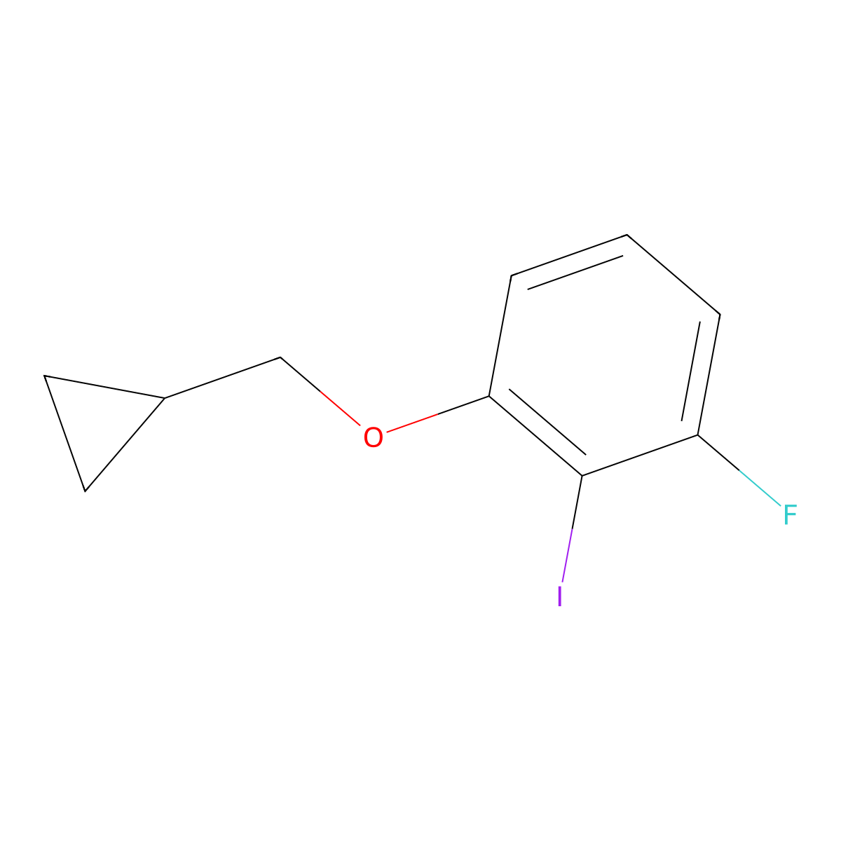 1-(Cyclopropylmethoxy)-3-fluoro-2-iodobenzene molecular structure, CAS 1369898-71-4