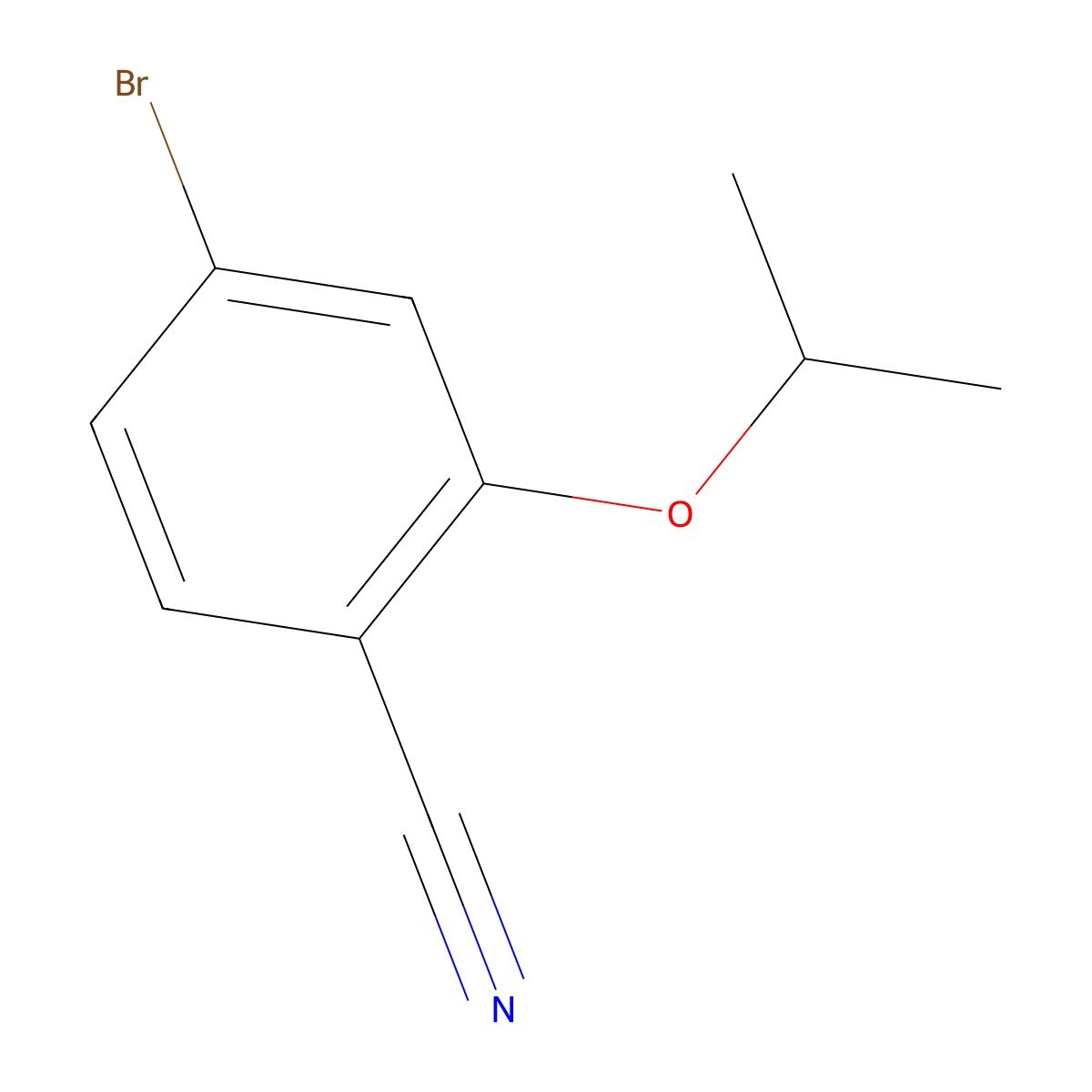 4-Bromo-2-isopropoxybenzonitrile molecular structure, CAS 1369898-82-7