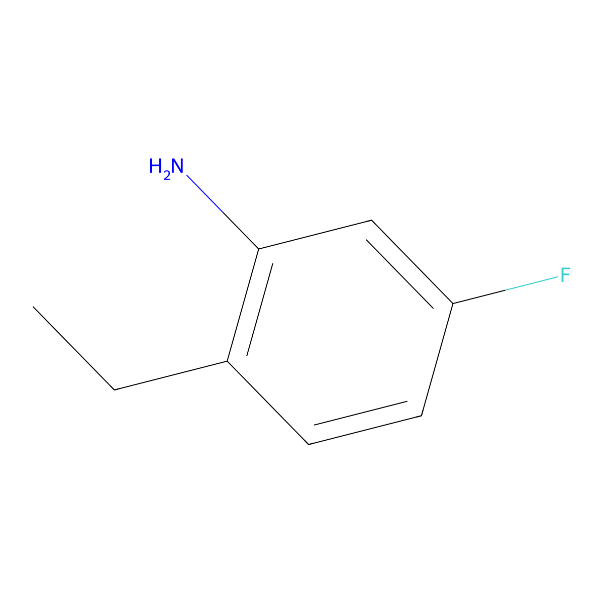 2-Ethyl-5-fluoroaniline molecular structure, CAS 1369899-15-9
