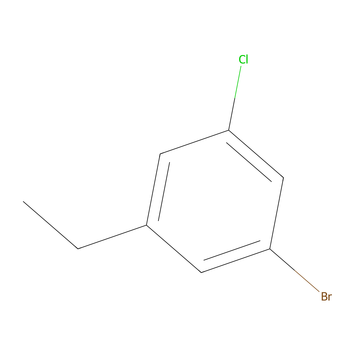 1-Bromo-3-chloro-5-ethylbenzene molecular structure, CAS 1369900-42-4