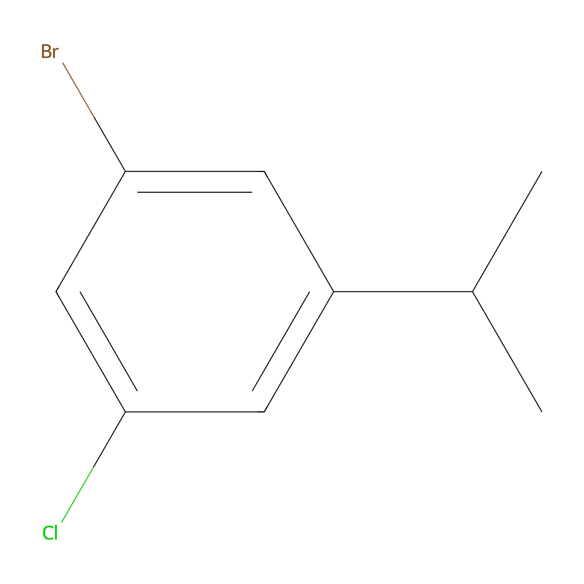 1-Bromo-3-chloro-5-(propan-2-yl)benzene molecular structure, CAS 1369900-53-7