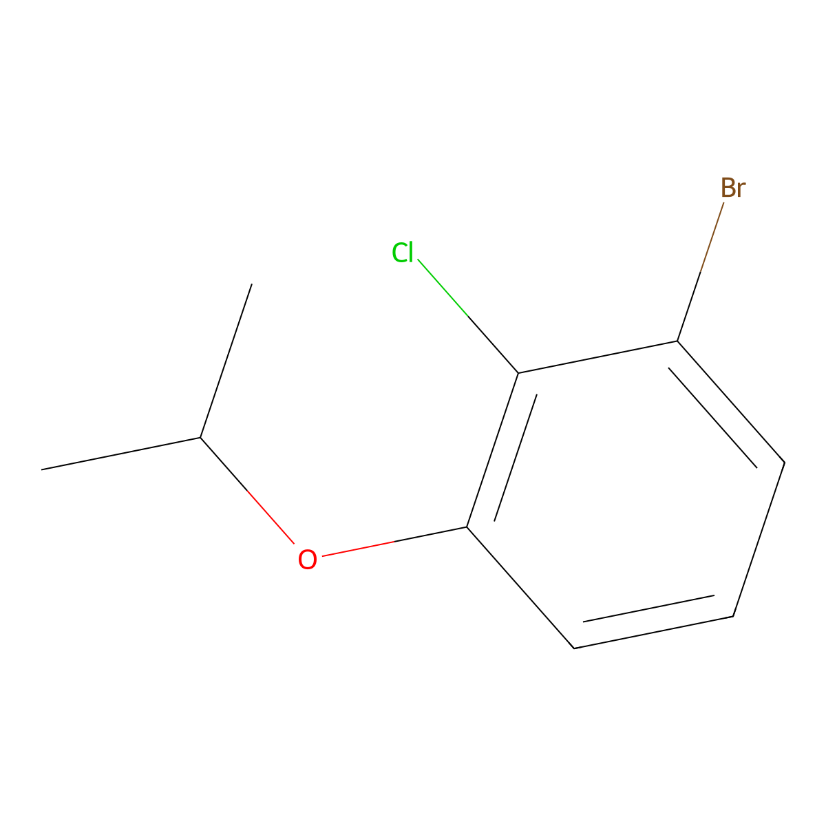1-Bromo-2-chloro-3-isopropoxybenzene molecular structure, CAS 1369900-91-3