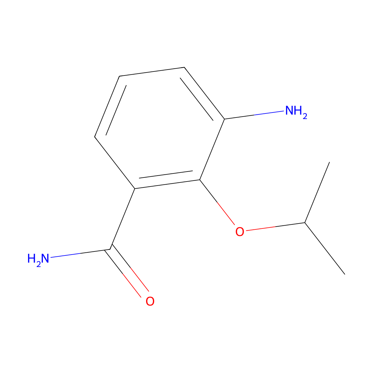 3-Amino-2-(propan-2-yloxy)benzamide molecular structure, CAS 1369902-96-4