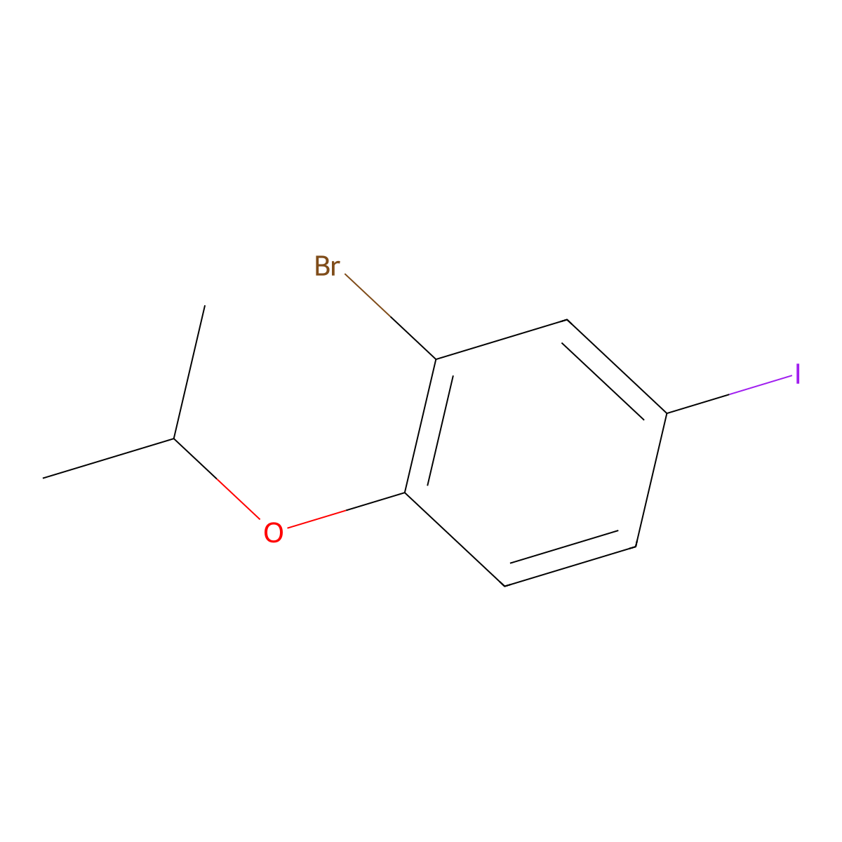 2-Bromo-4-iodo-1-isopropoxybenzene molecular structure, CAS 1369903-35-4