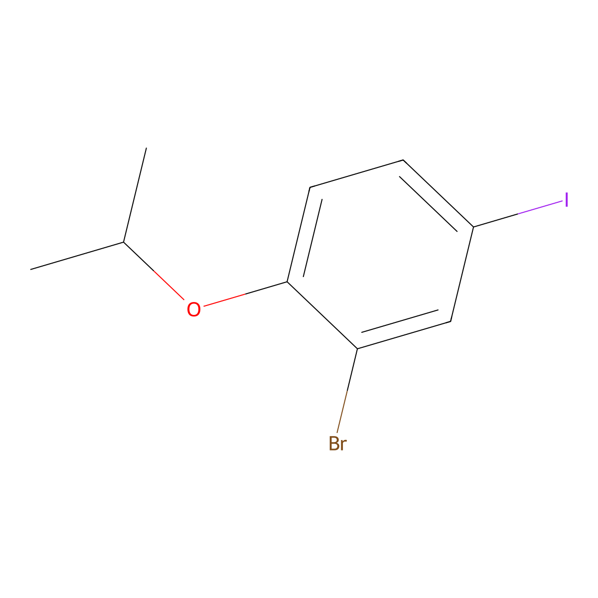 2-Bromo-4-iodo-1-isopropoxybenzene molecular structure, CAS 1369903-35-4