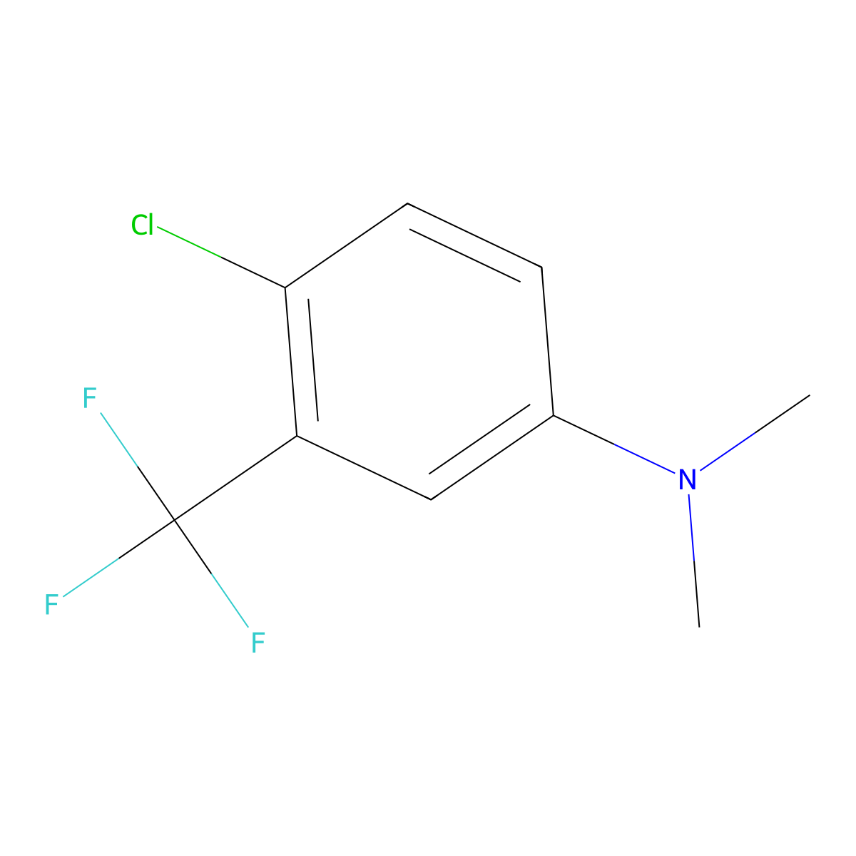 4-Chloro-n,n-dimethyl-3-(trifluoromethyl)aniline molecular structure, CAS 1369903-87-6