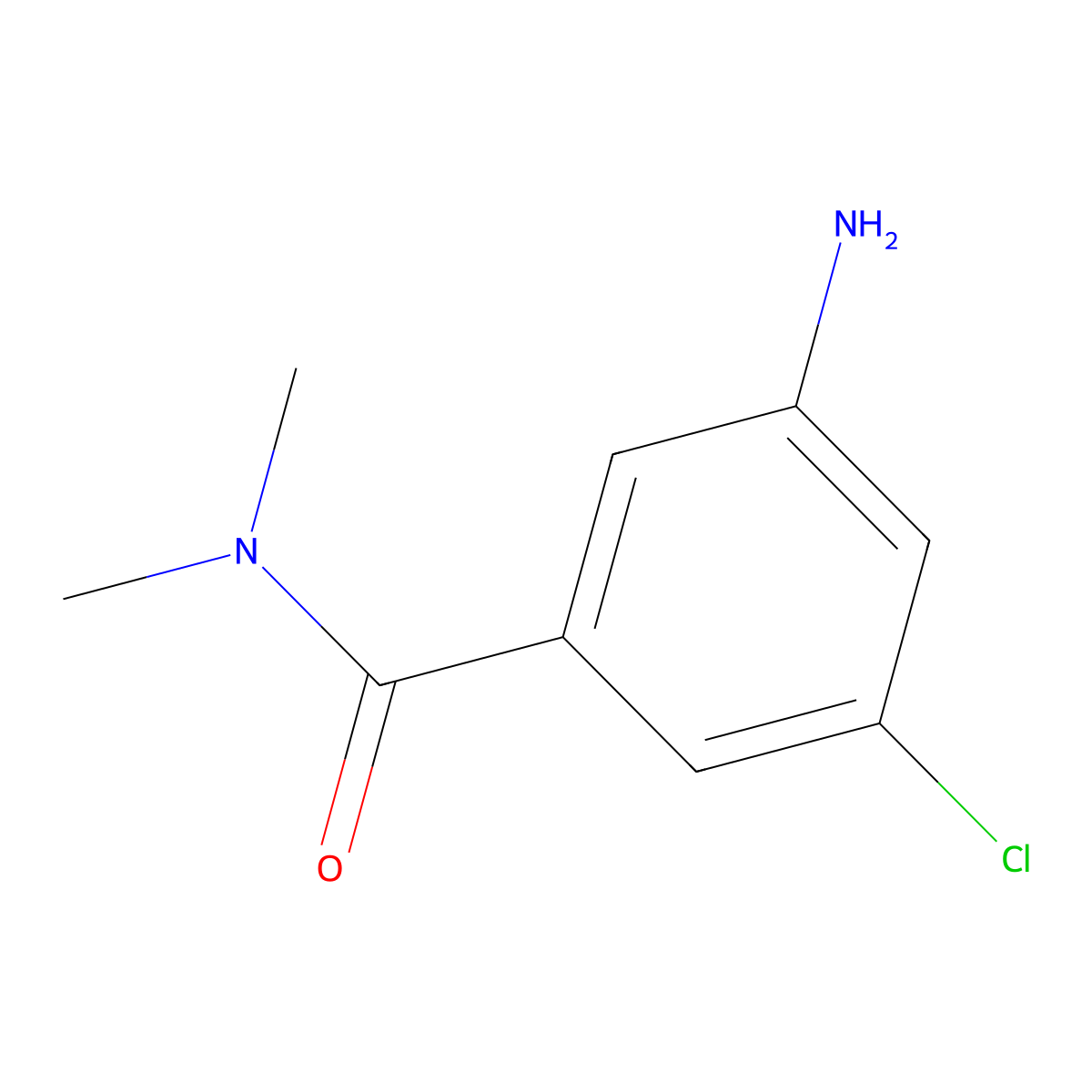 3-amino-5-chloro-N,N-dimethylbenzamide molecular structure, CAS 1369903-96-7