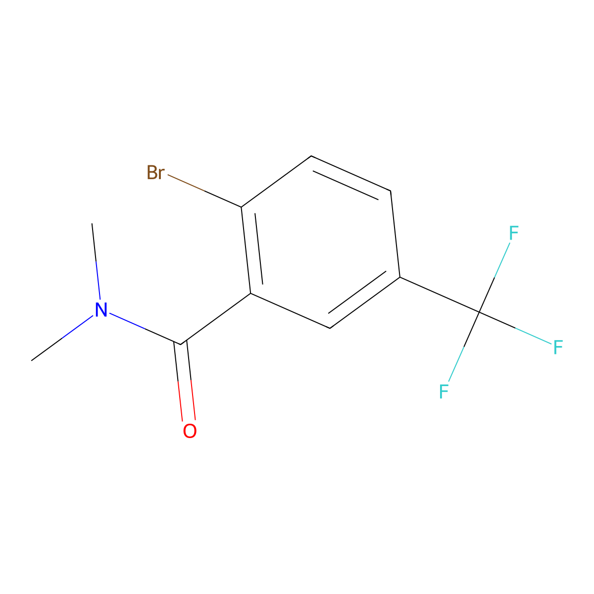 2-Bromo-N,N-dimethyl-5-(trifluoromethyl)benzamide molecular structure, CAS 1369904-44-8