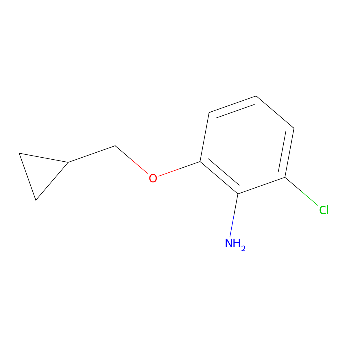 2-Chloro-6-(cyclopropylmethoxy)aniline molecular structure, CAS 1369904-49-3