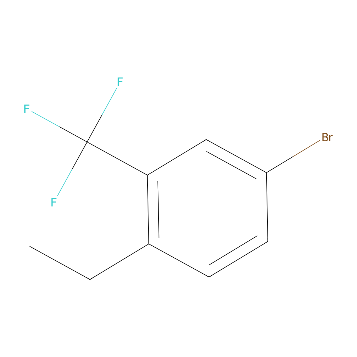 4-Bromo-1-ethyl-2-(trifluoromethyl)benzene molecular structure, CAS 1369904-54-0