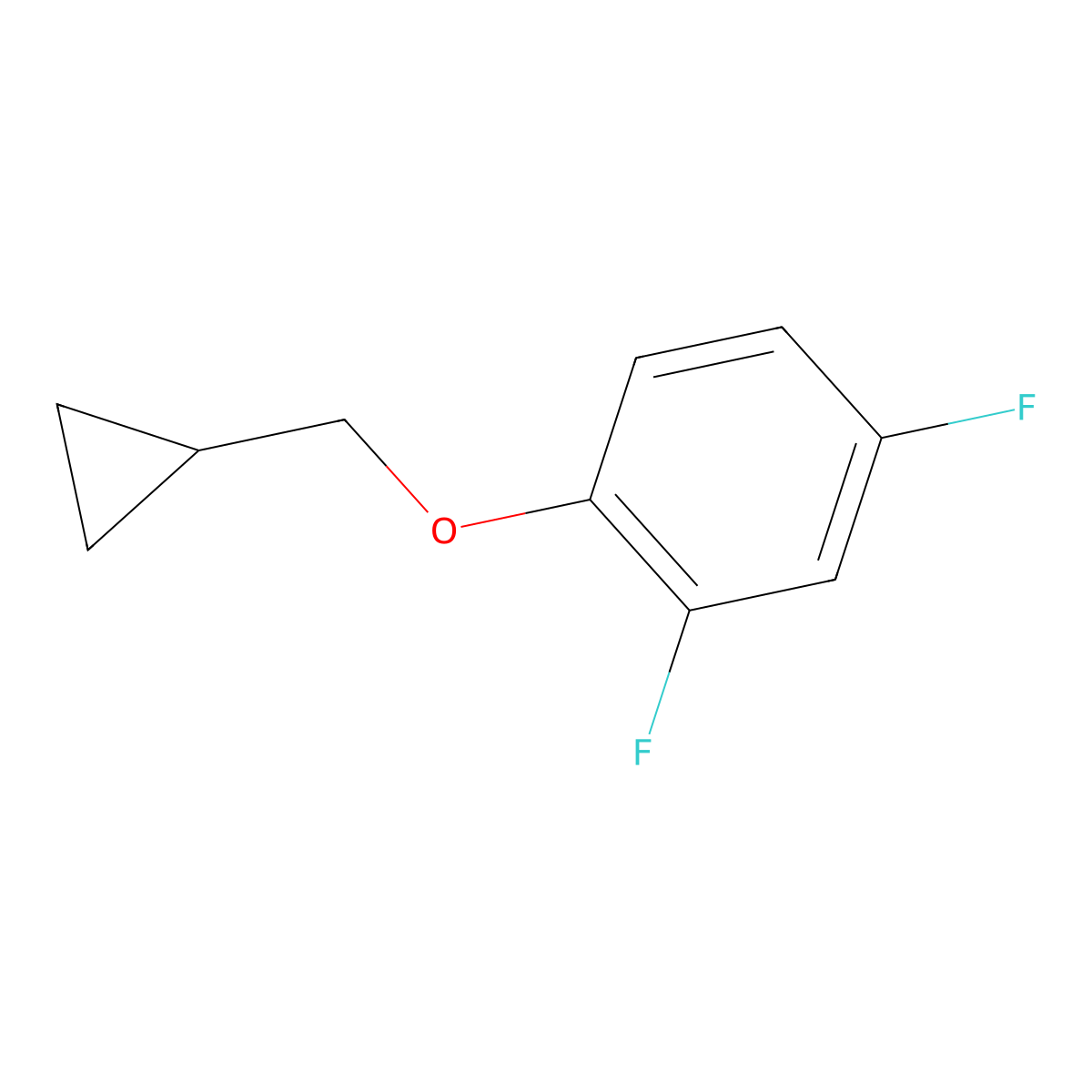 1-(Cyclopropylmethoxy)-2,4-difluorobenzene molecular structure, CAS 1369904-87-9