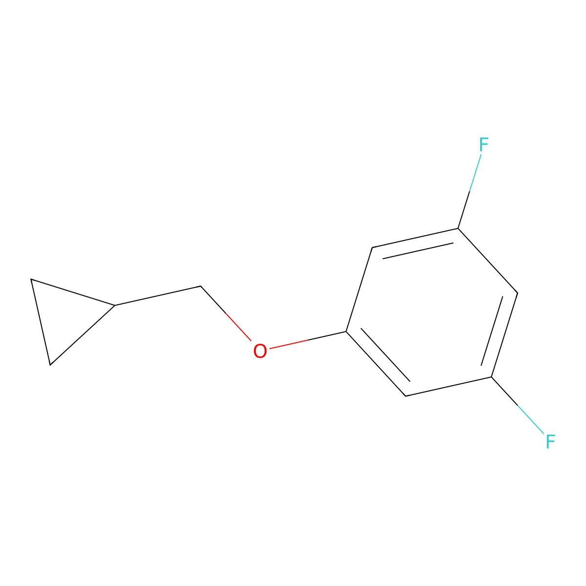 1-(Cyclopropylmethoxy)-3,5-difluorobenzene molecular structure, CAS 1369905-00-9